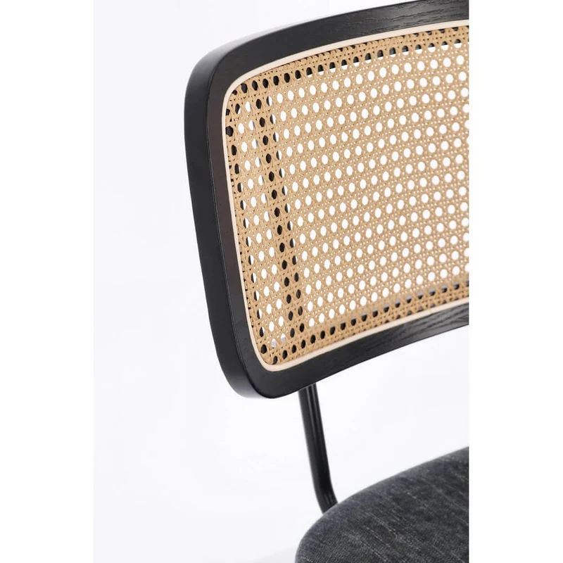 Set di 2 Sedie con Seduta Imbottita e Schienale Effetto Rattan - VIVIANA