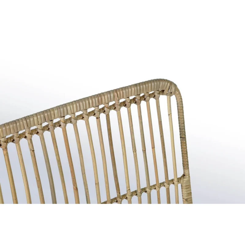 Set di 4 Sedie in Intreccio Kubu Naturale con Base in Acciaio - TATIANA