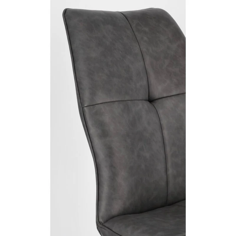 Set di 2 Sedie Imbottite in Similpelle con Gambe in Acciaio - SOPHIA