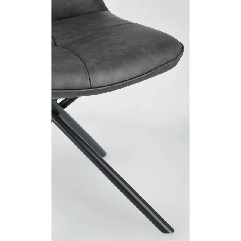 Set di 2 Sedie Imbottite in Similpelle con Gambe in Acciaio - SOPHIA