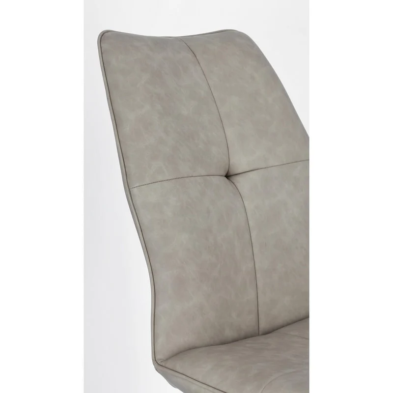Set di 2 Sedie Imbottite in Similpelle con Gambe in Acciaio - SOPHIA