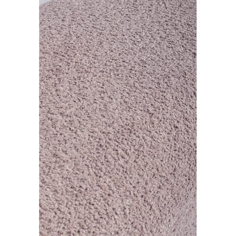Panca imbottita effetto bouclé con gambe in legno naturale - SIENNA