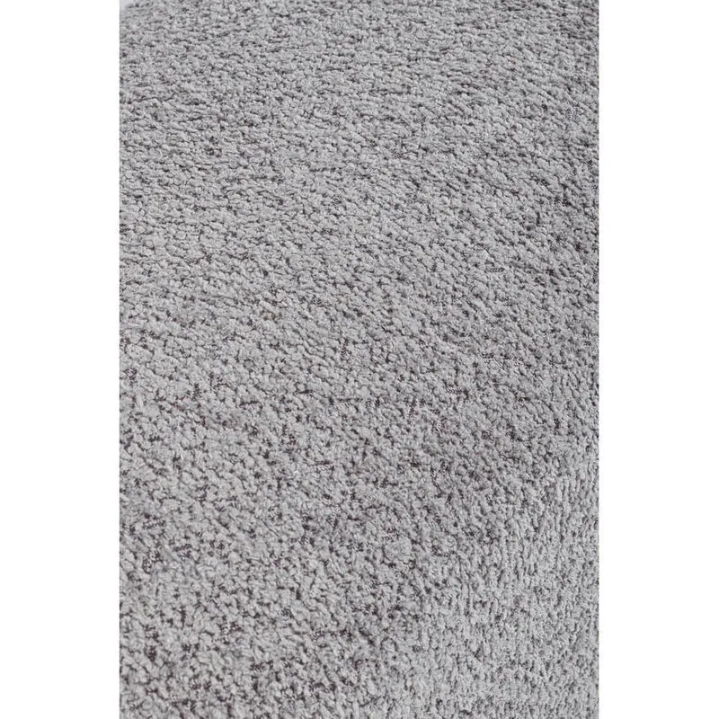 Panca imbottita effetto bouclé con gambe in legno naturale - SIENNA