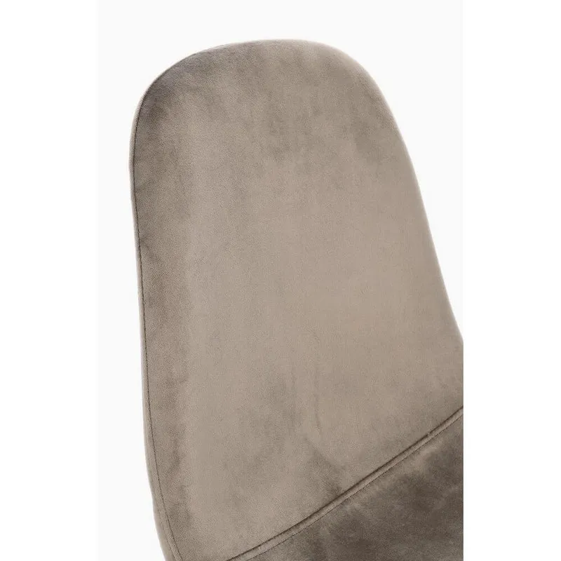Set di 4 Sedie Imbottite in Velluto con Gambe in Acciaio - IRELIA