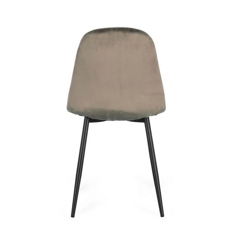 Set di 4 Sedie Imbottite in Velluto con Gambe in Acciaio - IRELIA