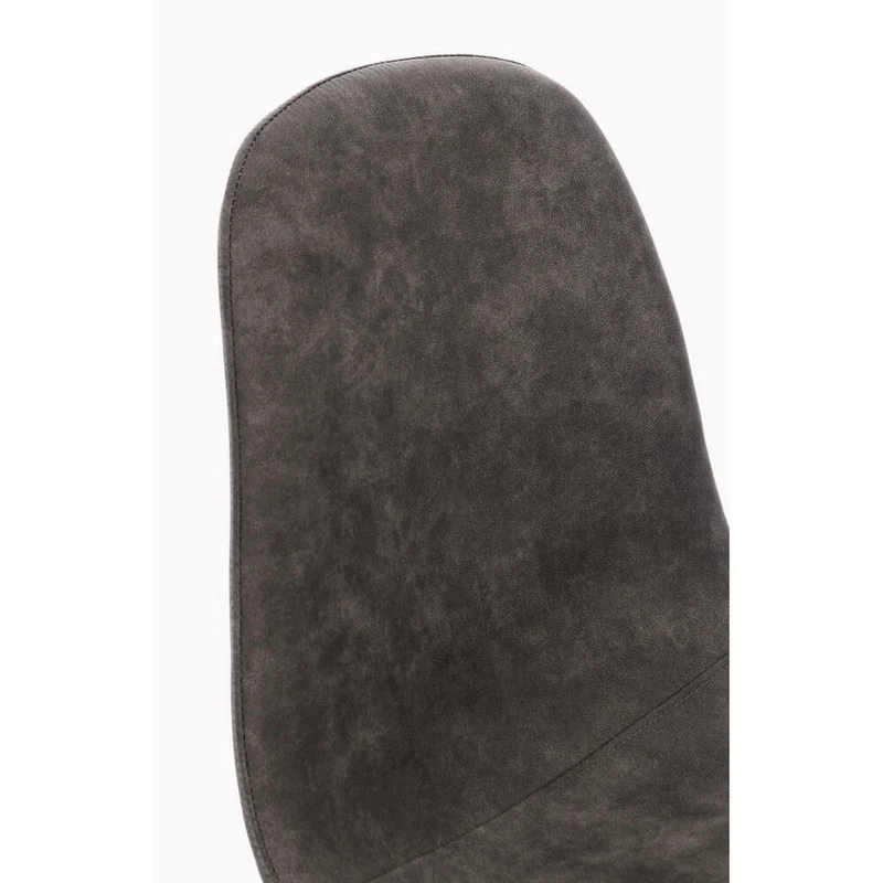 Set di 4 Sedie Imbottite in Tessuto con Gambe in Acciaio Nero - IRELIA