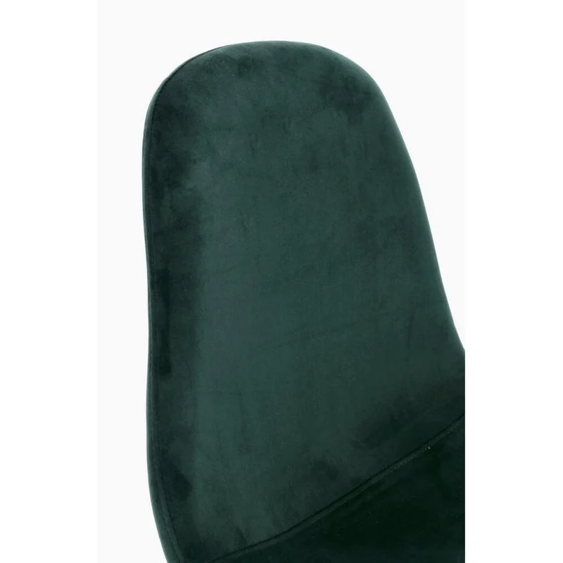 Set di 4 Sedie Imbottite in Tessuto con Gambe in Acciaio Nero - IRELIA