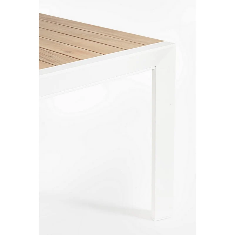 Tavolo da Giardino Allungabile in Alluminio Effetto Legno - SEAFARER