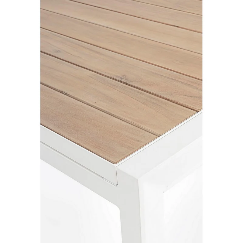 Tavolo da Giardino Allungabile in Alluminio Effetto Legno - SEAFARER