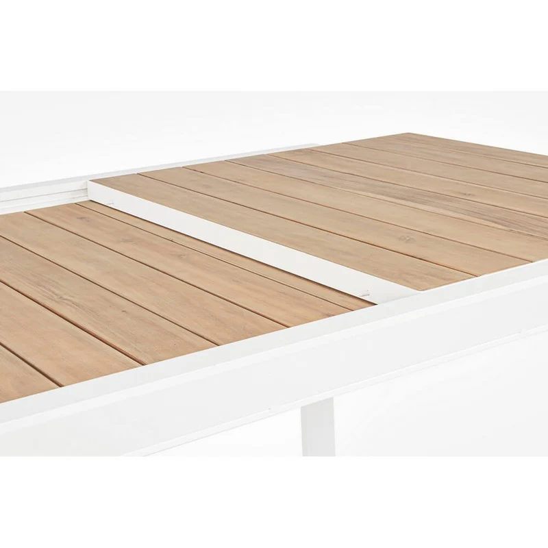 Tavolo da Giardino Allungabile in Alluminio Effetto Legno - SEAFARER