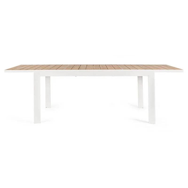 Tavolo da Giardino Allungabile in Alluminio Effetto Legno - SEAFARER