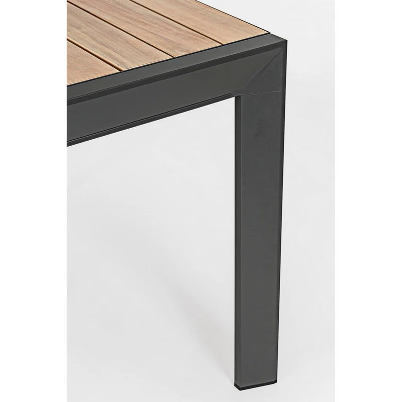 Tavolo da Giardino Allungabile in Alluminio Effetto Legno - SEAFARER