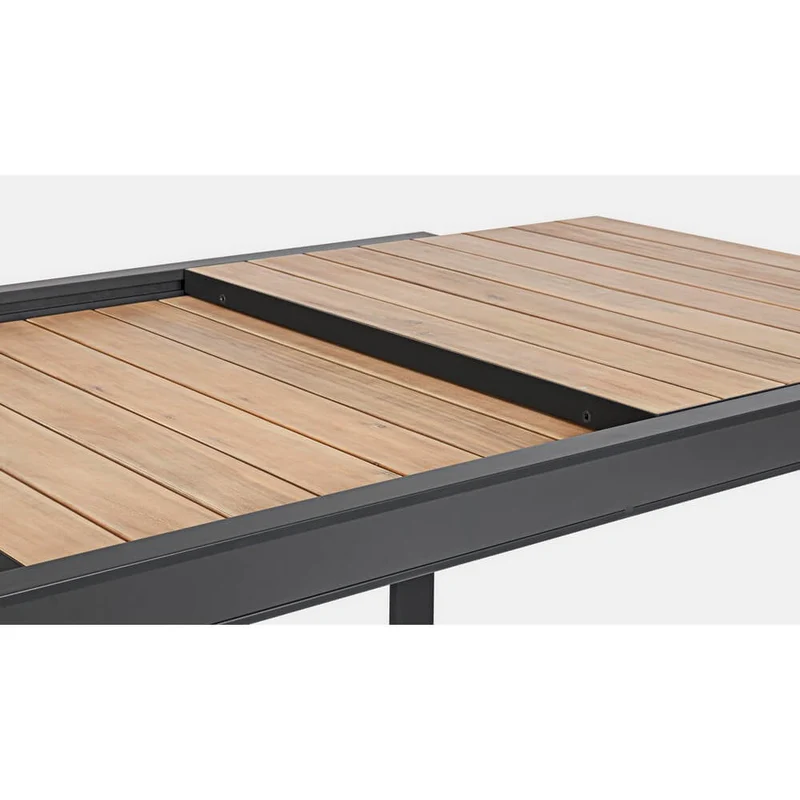 Tavolo da Giardino Allungabile in Alluminio Effetto Legno - SEAFARER