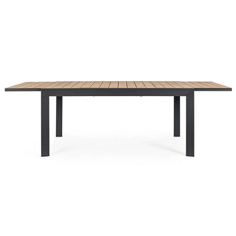 Tavolo da Giardino Allungabile in Alluminio Effetto Legno - SEAFARER