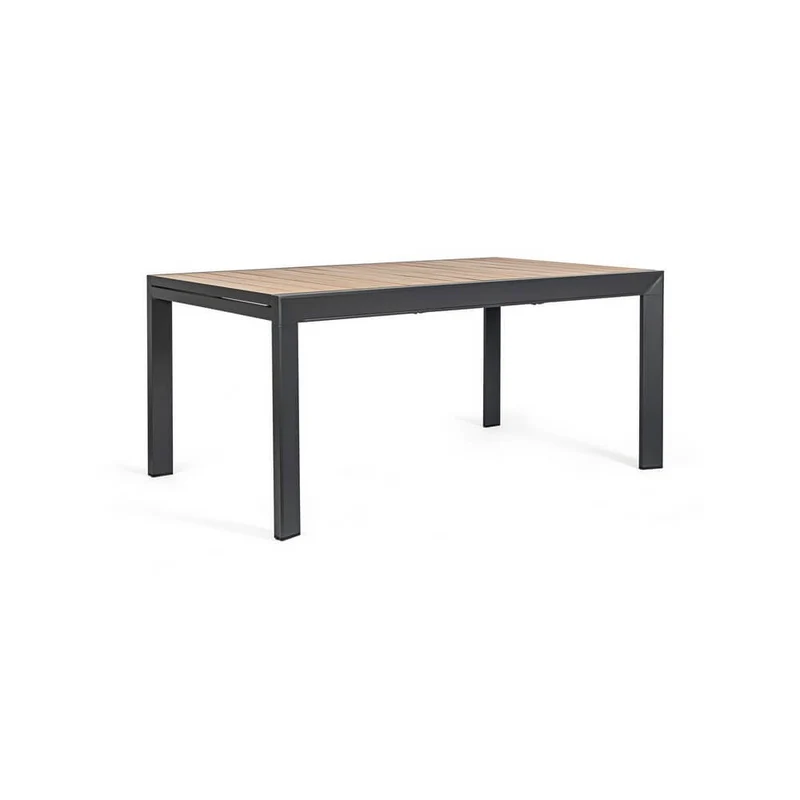 Tavolo da Giardino Allungabile in Alluminio Effetto Legno - SEAFARER