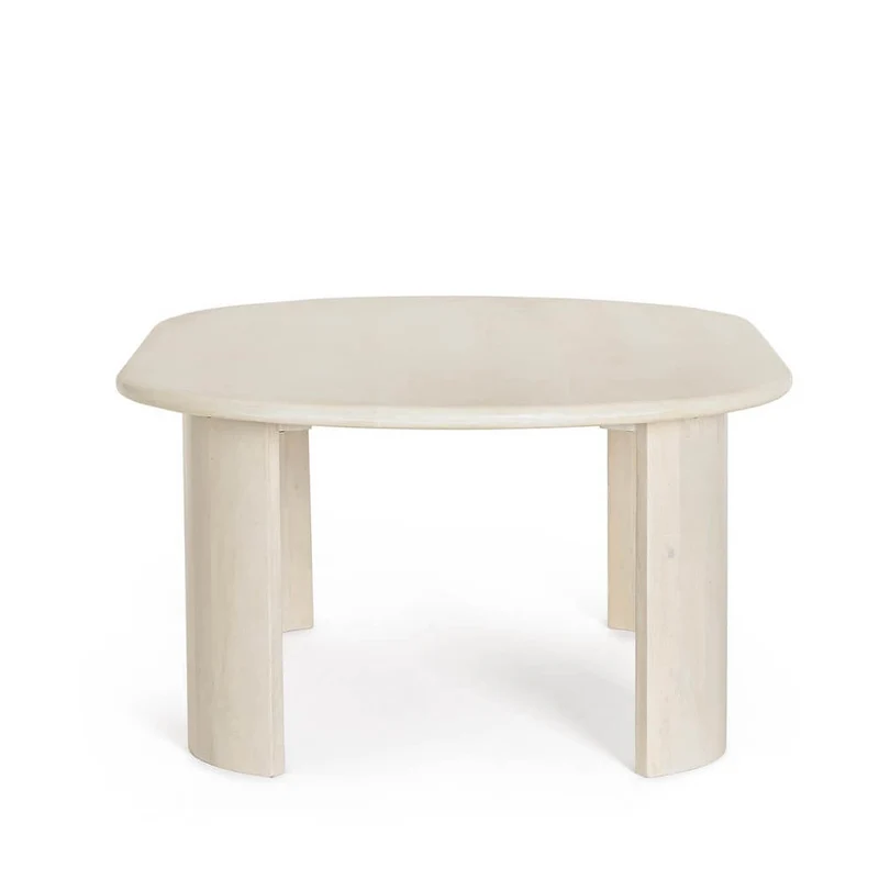 Tavolo da pranzo ovale in legno di mango naturale 210x100 - BRANCH