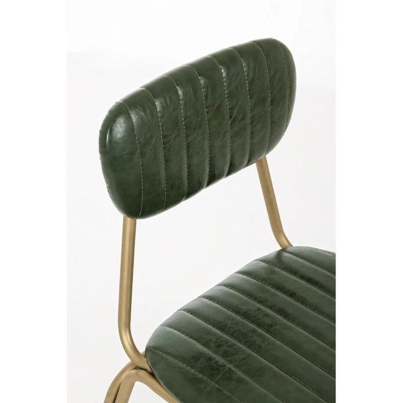 Set di 2 sedie imbottite in similpelle con struttura in metallo - BARNABY