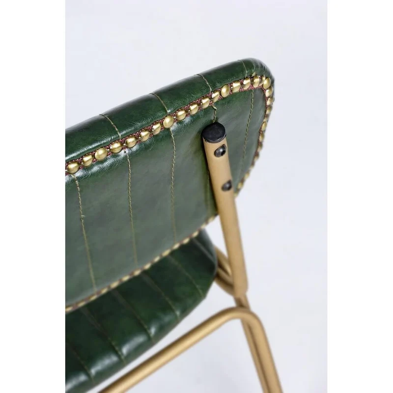 Set di 2 sedie imbottite in similpelle con struttura in metallo - BARNABY