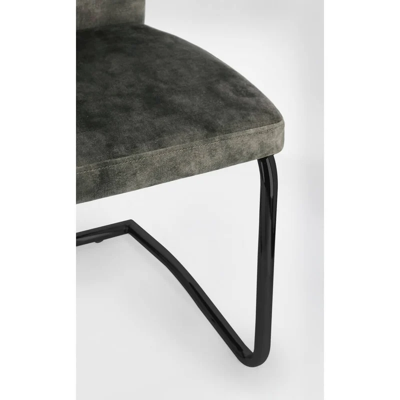 Set di 4 Sedie Imbottite in Velluto con Gambe in Acciaio - ASHER