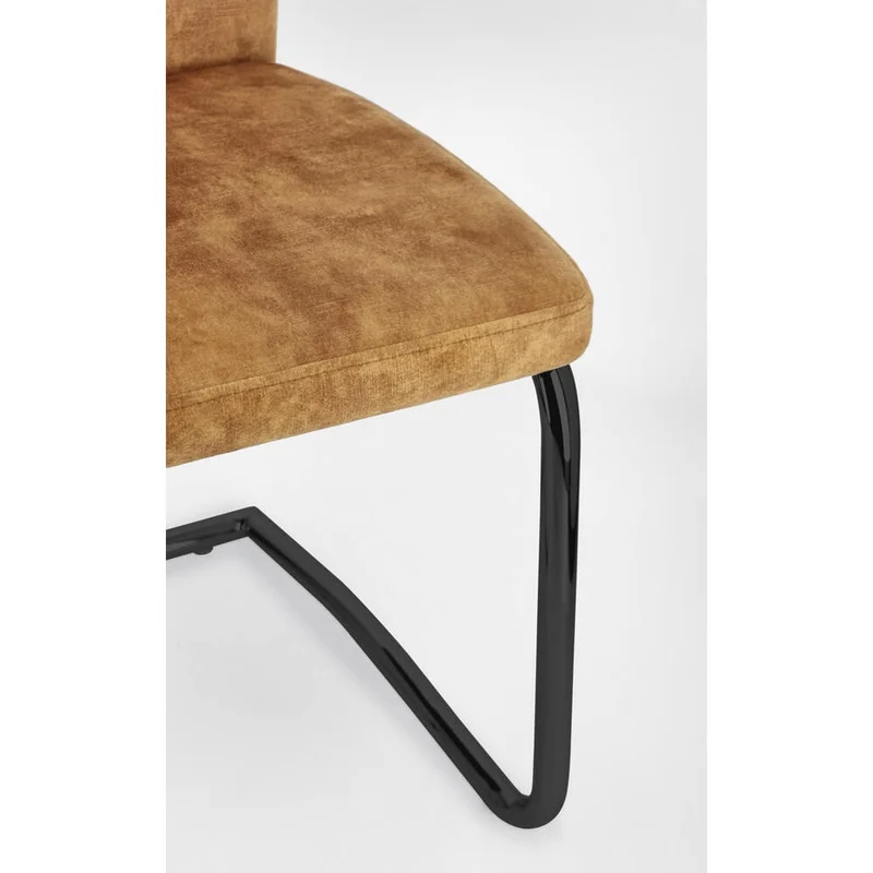 Set di 4 Sedie Imbottite in Velluto con Gambe in Acciaio - ASHER