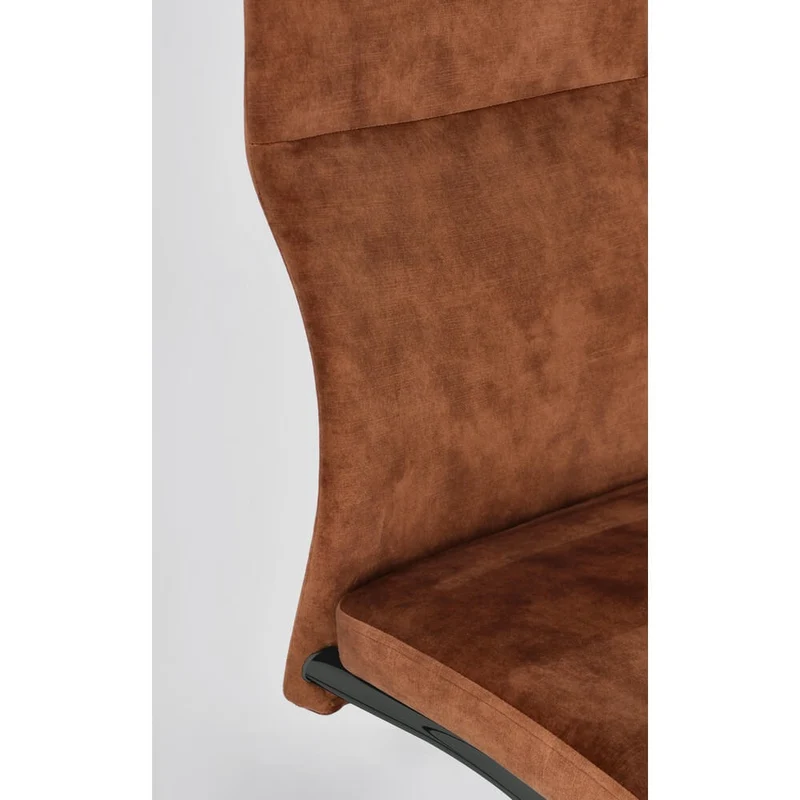 Set di 4 Sedie Imbottite in Velluto con Gambe in Acciaio - ASHER