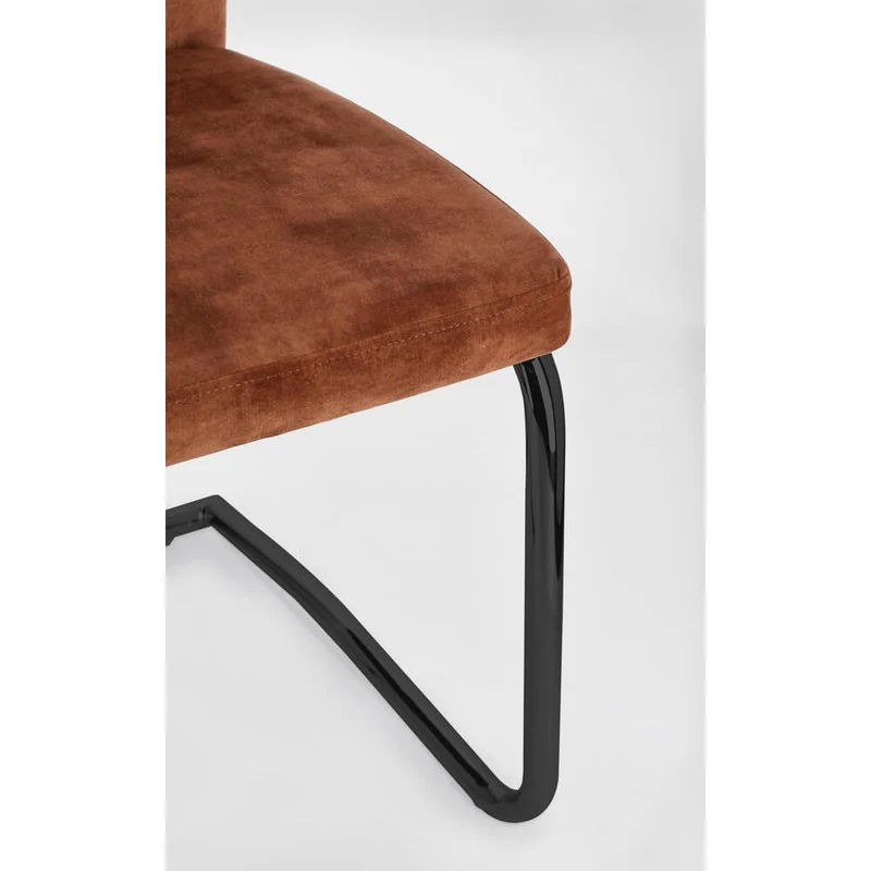 Set di 4 Sedie Imbottite in Velluto con Gambe in Acciaio - ASHER