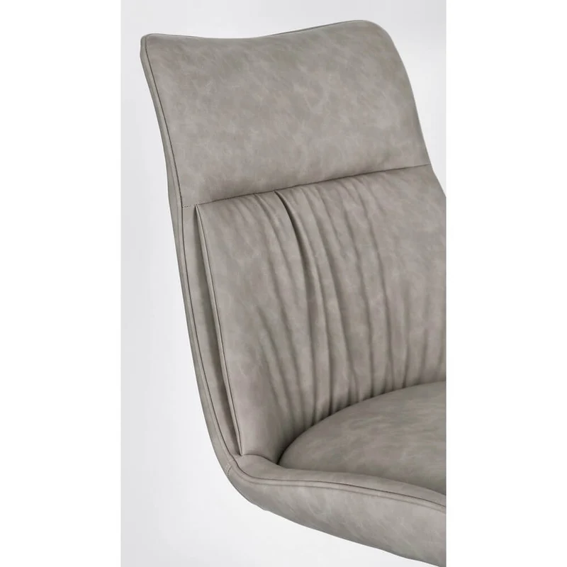 Set di 2 Sedie Imbottite in Similpelle con Gambe in Acciaio - ARIA