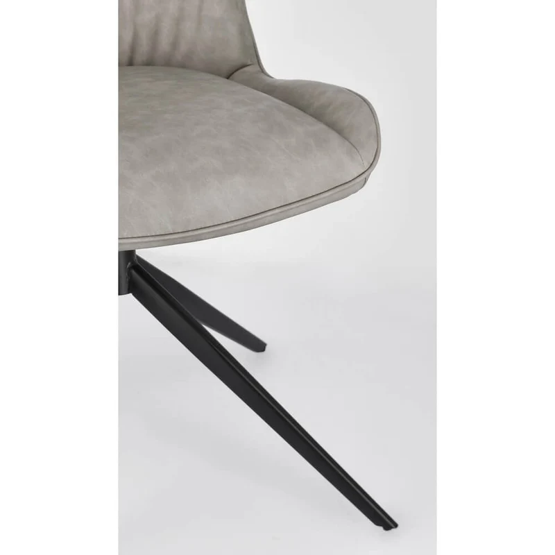 Set di 2 Sedie Imbottite in Similpelle con Gambe in Acciaio - ARIA