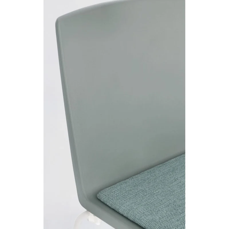 Set di 4 Sedie Impilabili con Seduta Imbottita e Gambe in Acciaio - AMARA