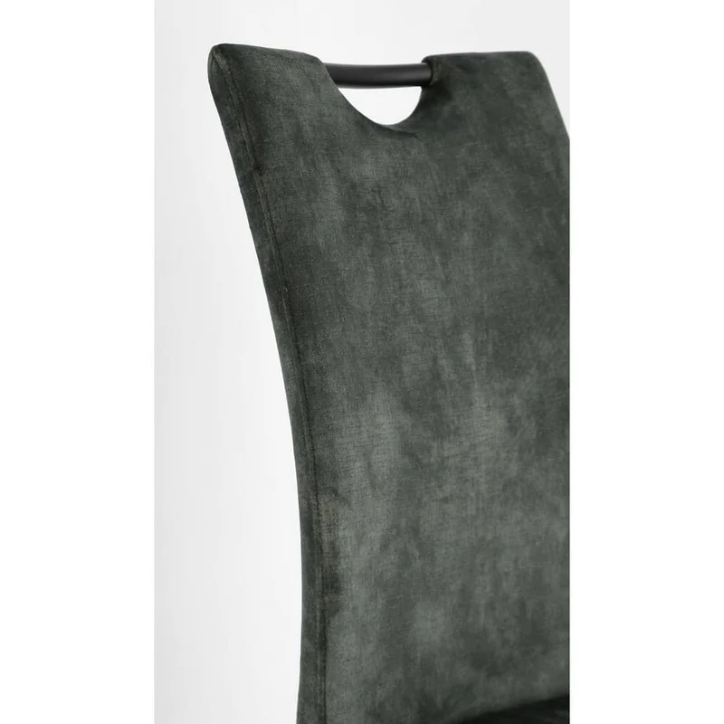 Set di 4 Sedie da Pranzo in Velluto con Gambe in Acciaio - AIMEE