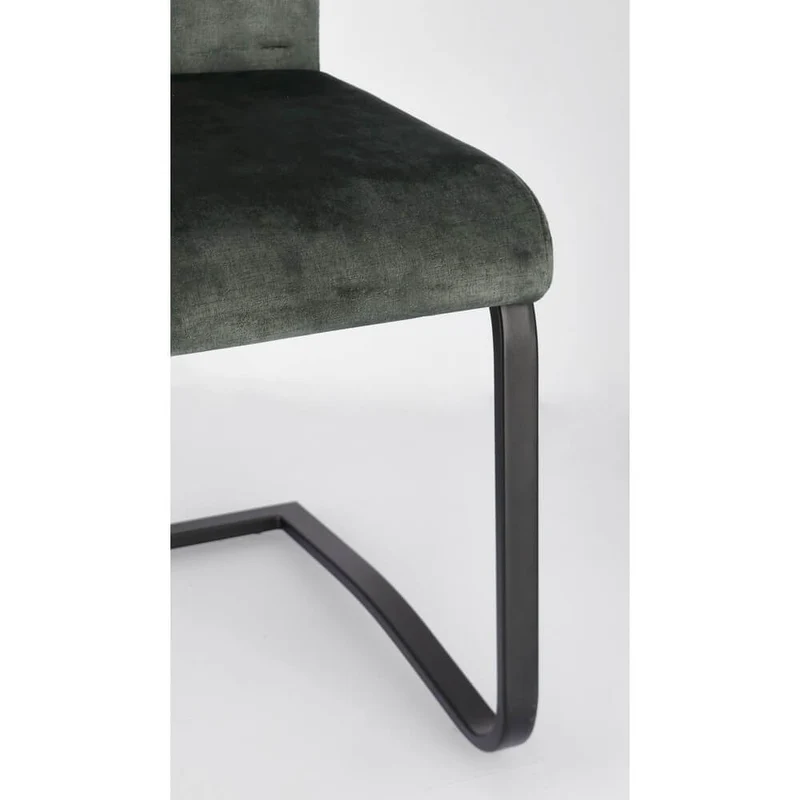 Set di 4 Sedie da Pranzo in Velluto con Gambe in Acciaio - AIMEE