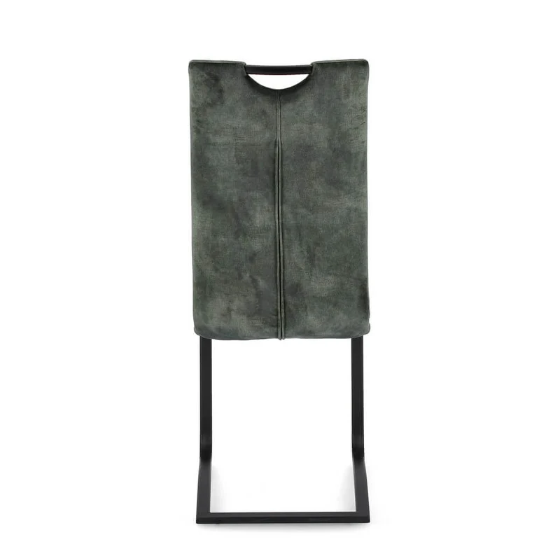 Set di 4 Sedie da Pranzo in Velluto con Gambe in Acciaio - AIMEE