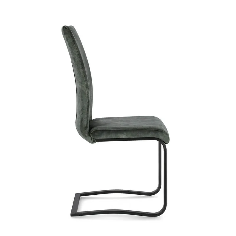 Set di 4 Sedie da Pranzo in Velluto con Gambe in Acciaio - AIMEE