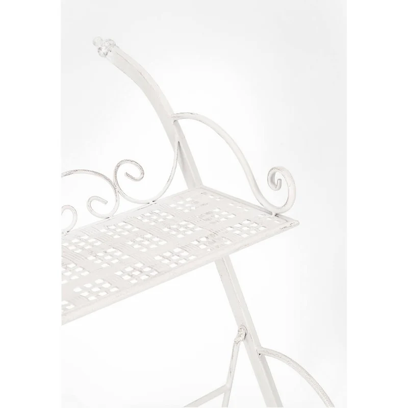 Set di 4 Porta Fiori 3 Piani in Ferro Bianco con Ruote - IRENE