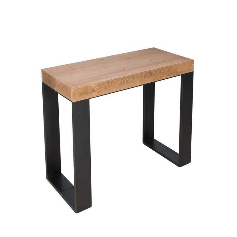 Consolle allungabile Gambe Antracite in Legno di Abete - TECNO