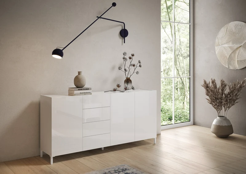 Madia 3 ante/4 cassetti 174x40x84 cm - SOLARIA
