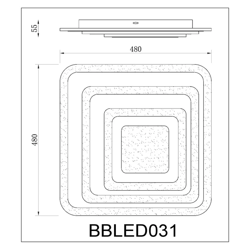 BUYBUY Lampadario LED 82W, Telecomando 2.4G, Luce Regolabile 6700lm BBLED031