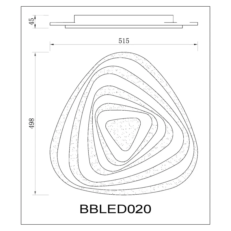 BUYBUY Lampadario LED 90W, Telecomando 2.4G, Luce Regolabile 6300lm BBLED020