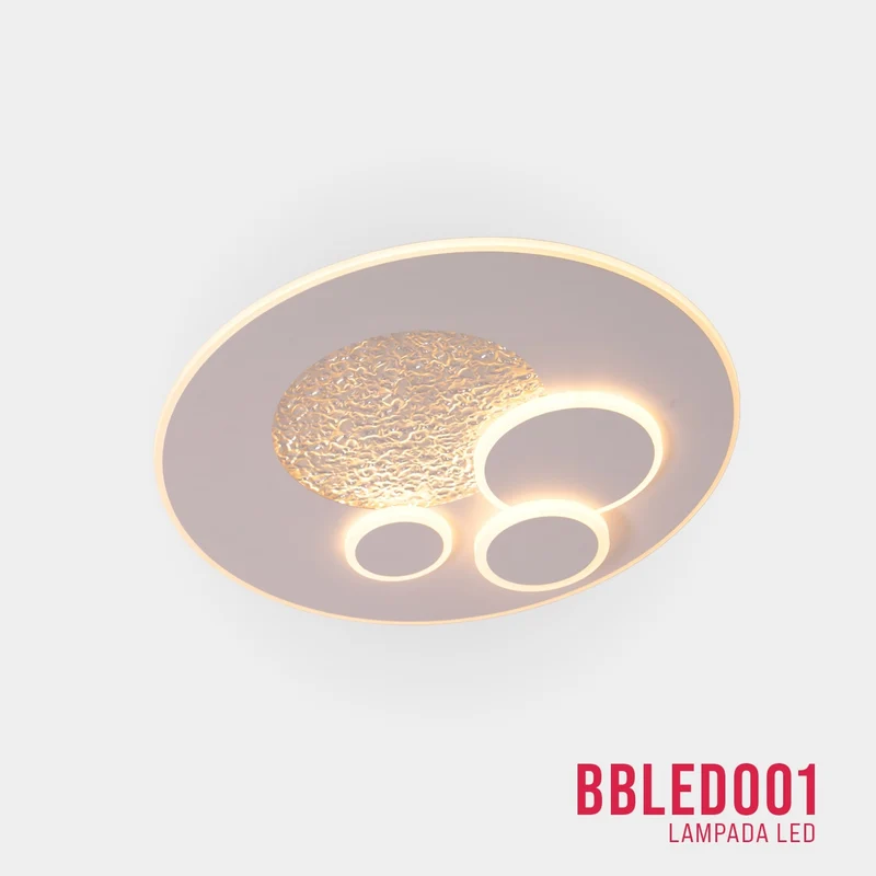 BUYBUY Lampadario LED 60W, Telecomando 2.4G, Luce Regolabile 2100lm BBLED001