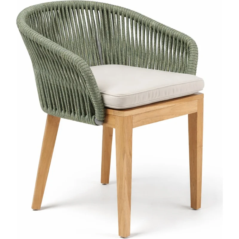 Sedia outdoor teak e corda Desert Mix design Dakota