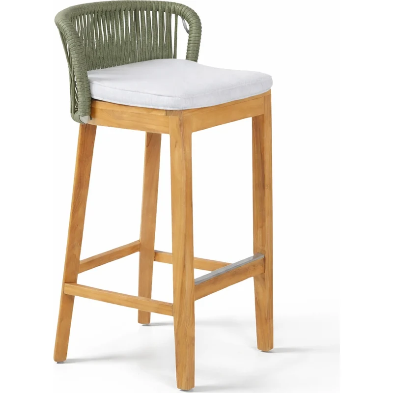 Sgabello outdoor teak e corda Desert Mix design Dakota