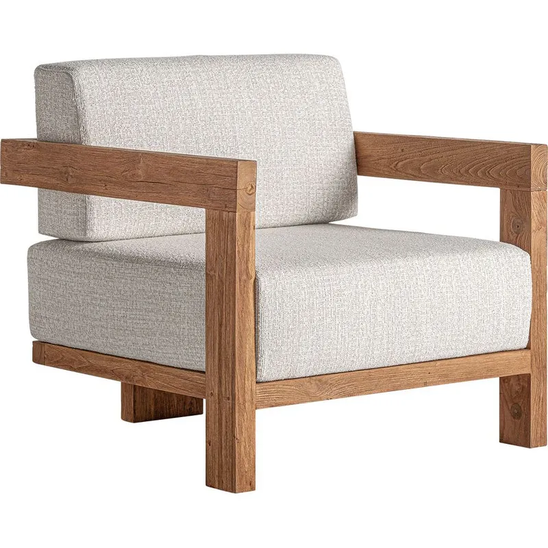 Poltrona teak riciclato outdoor lusso Block