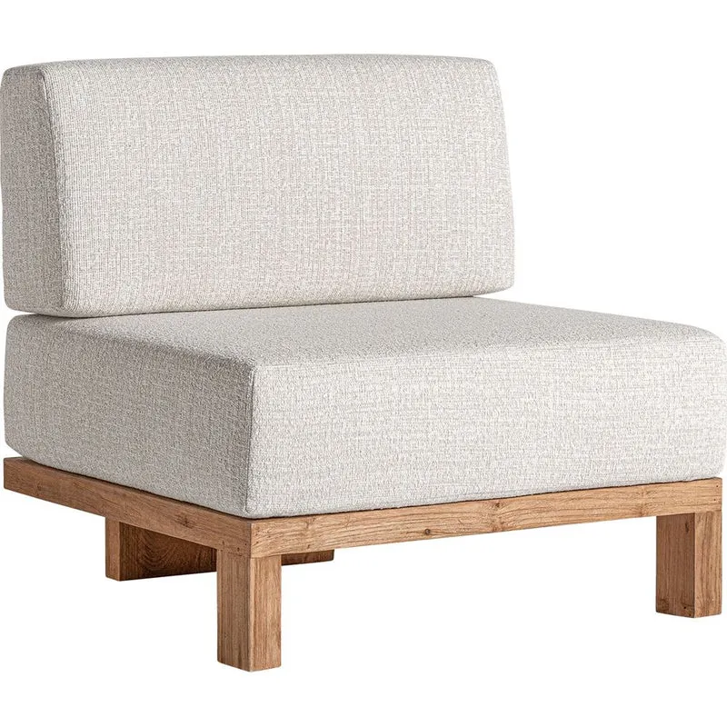 Modulo centrale divano outdoor teak lusso Block