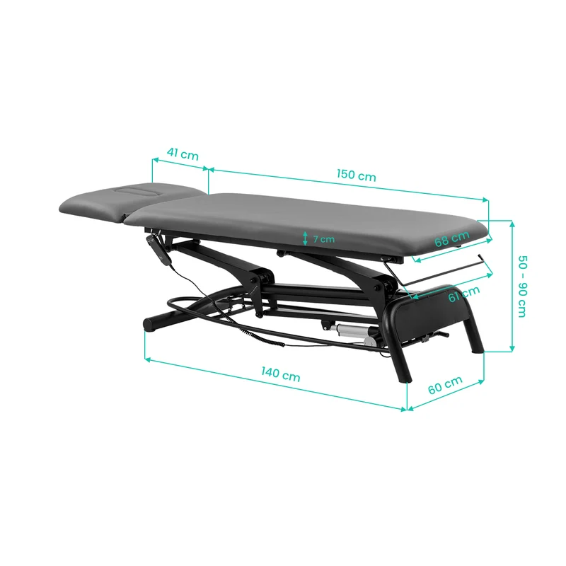 Lettino Elettrico Professionale per Fisioterapia e Massaggio | BALANCE NOVUS 2 (Grigio)