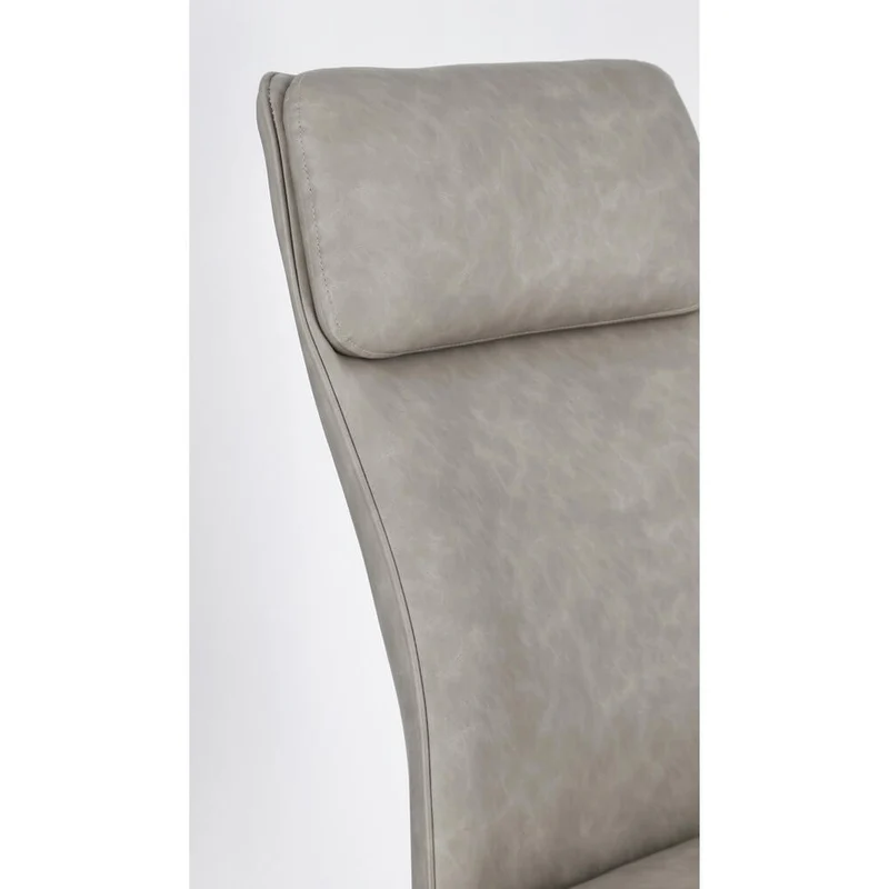 Set di 2 sedie da pranzo in similpelle con gambe in acciaio - MILES