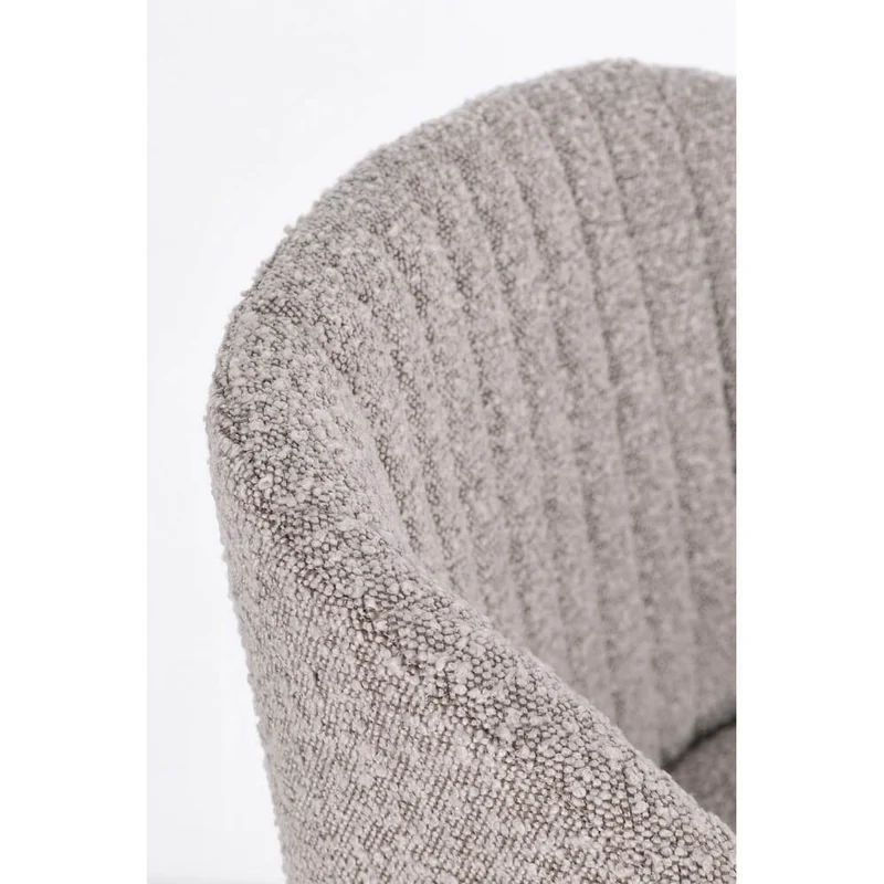Set di 2 Sgabelli da Cucina Imbottiti in Tessuto Bouclé con Gambe in Acciaio - FELICIA