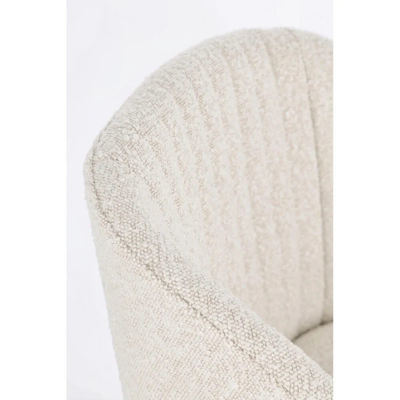 Set di 2 Sgabelli da Cucina Imbottiti in Tessuto Bouclé con Gambe in Acciaio - FELICIA