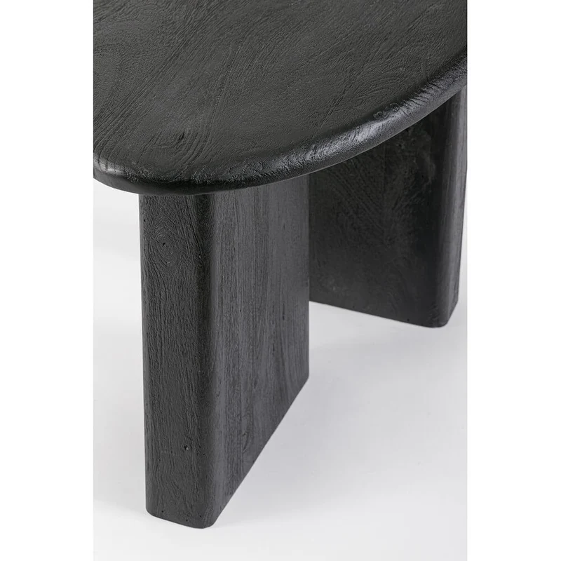 Tavolino in Legno di Mango Piano Ovale Finitura Naturale - ENIGMA