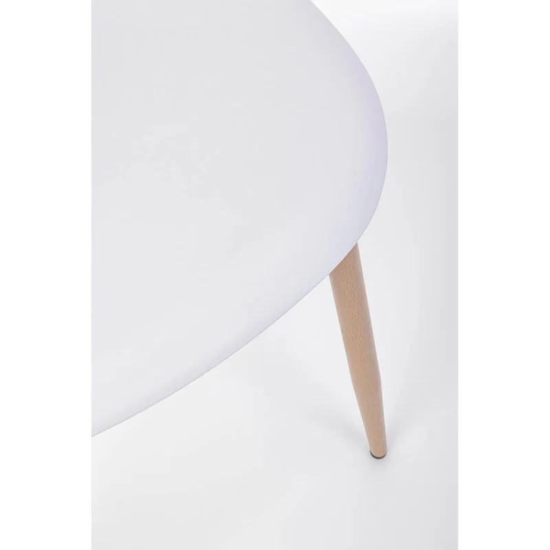 Set di 4 Sedie con Seduta in Polipropilene e Gambe in Acciaio Effetto Legno - MARISSA