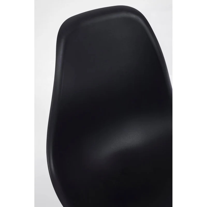 Set di 4 Sedie con Seduta in Polipropilene e Gambe in Acciaio Effetto Legno - MARISSA